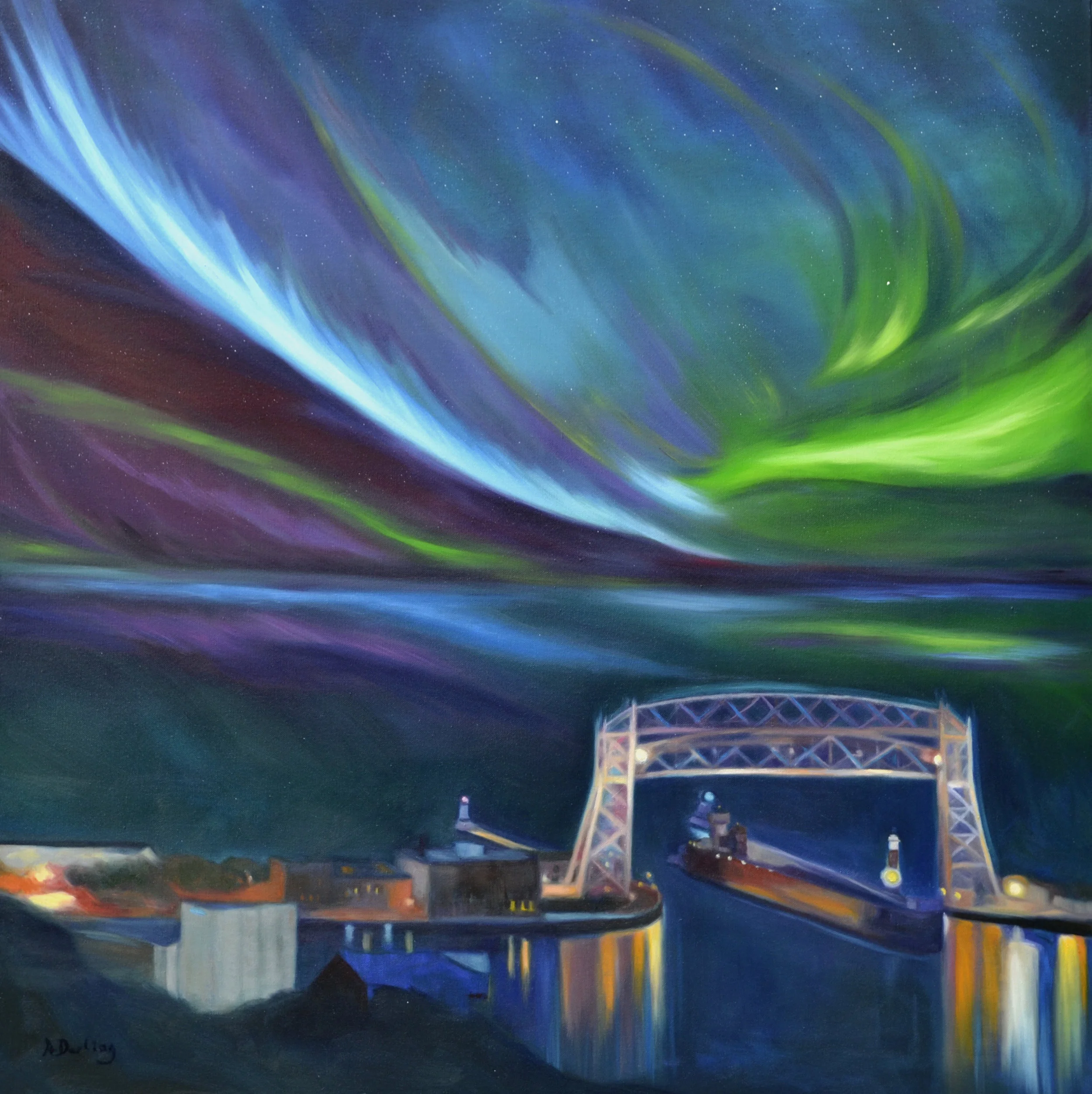 Northern Lights: Aerial Lift Bridge (SOLD)