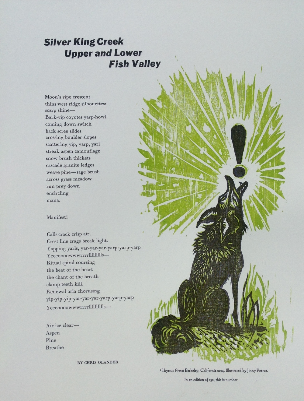 Chris Olander, "Silver King Creek, Upper and Lower Fish Valley"