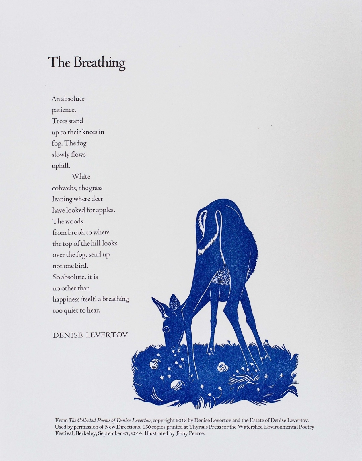 Denise Levertov, The Breathing, 2014