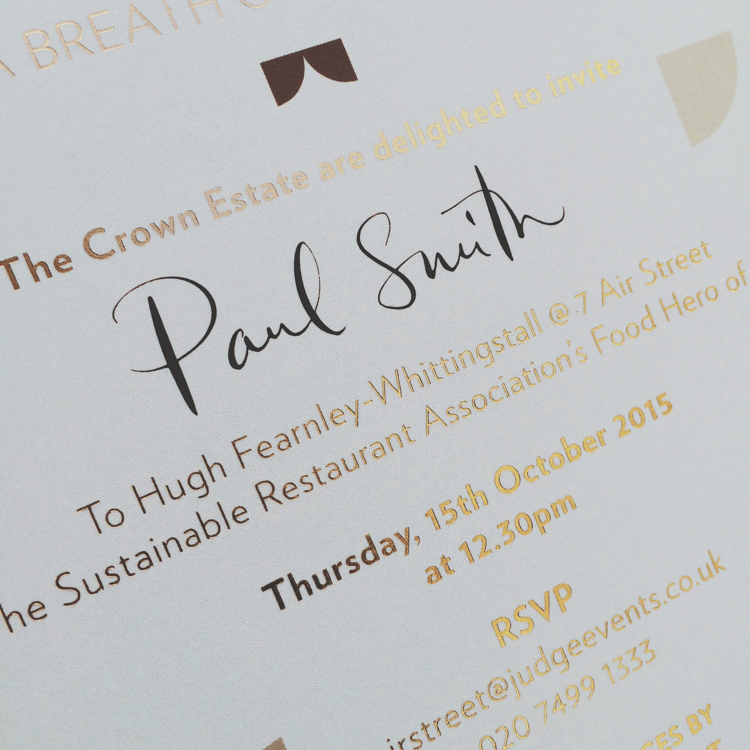 Invitation calligraphy for Judge Events