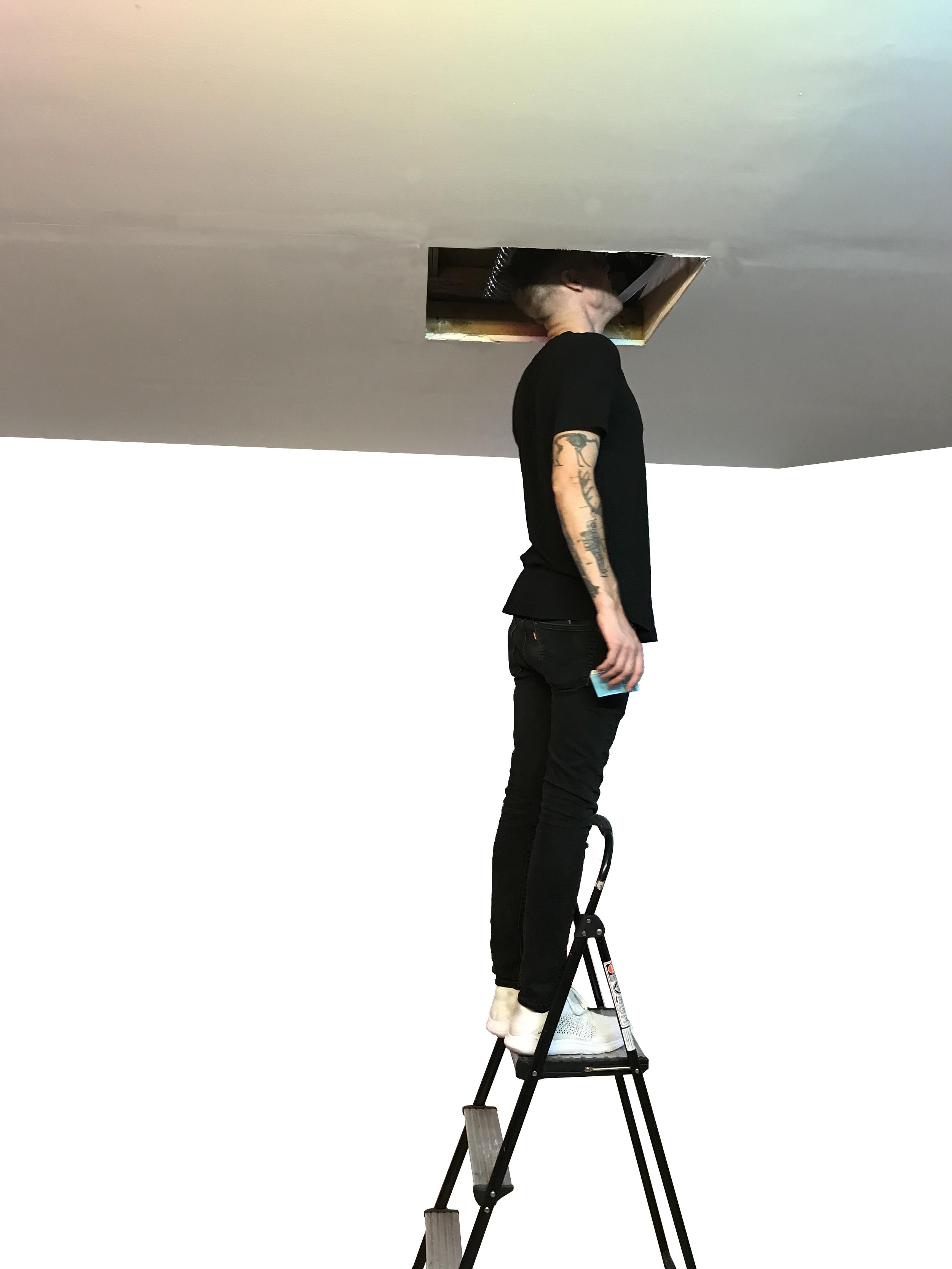standing on ladder looking into hole.png