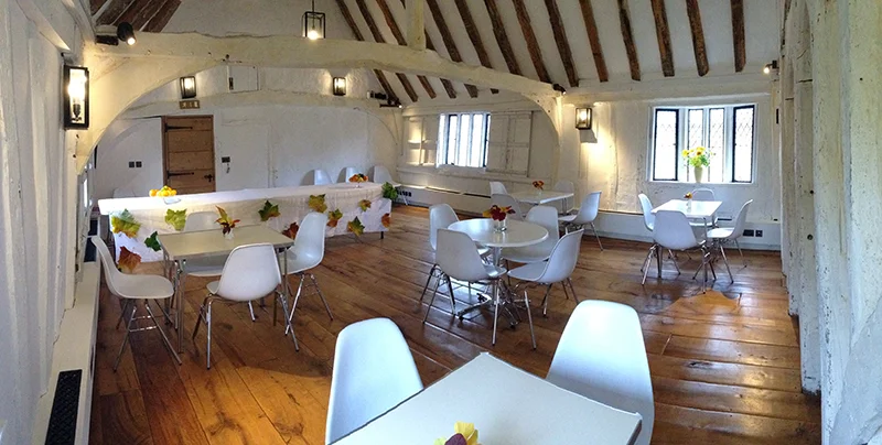 Room set up for Gin tasting evening