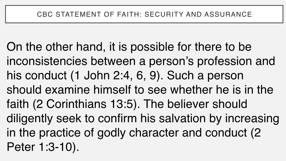 Sermon #39. CBC. 6.17.18 PM. Doctrinal Statement. Security & Assurance.003.jpeg