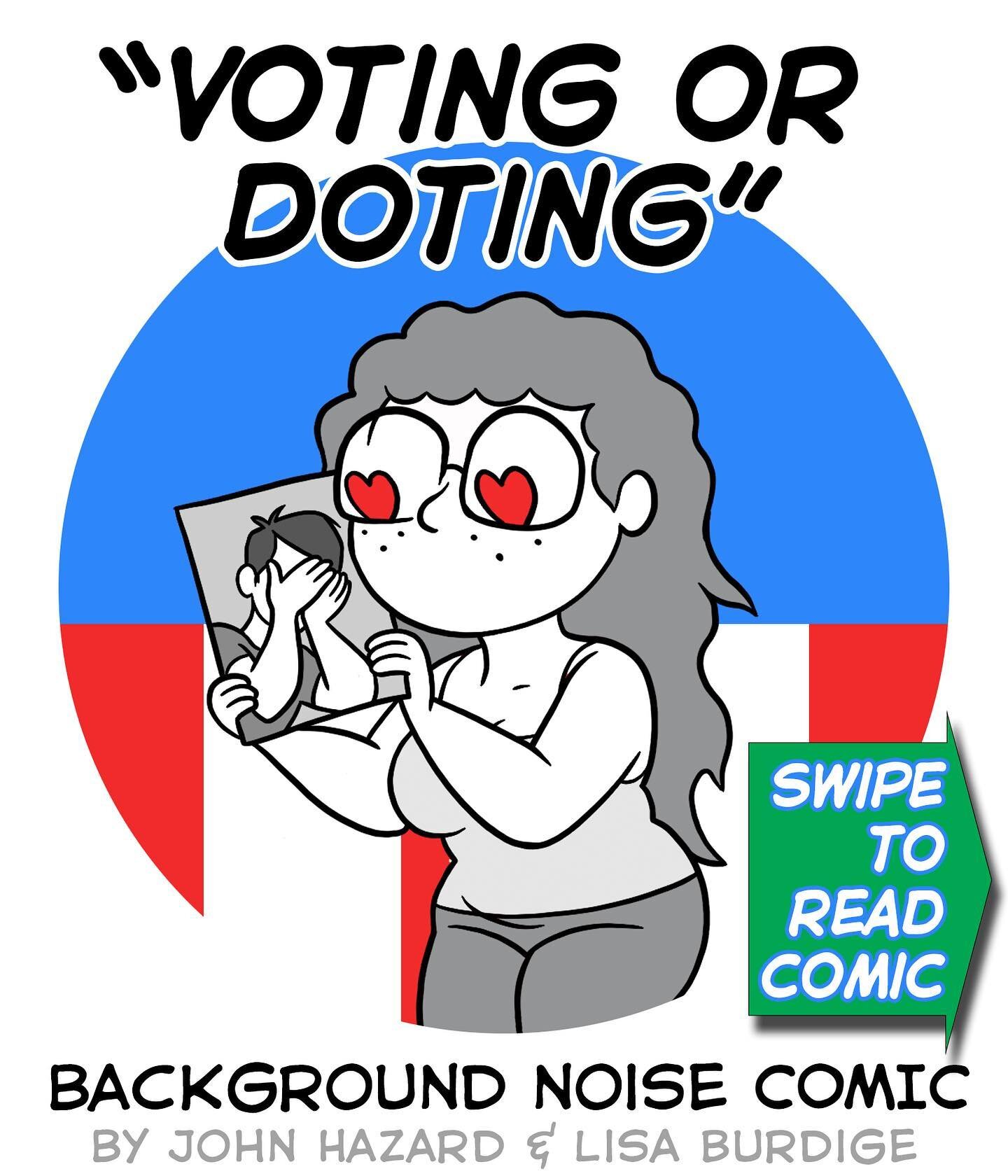 🗳&ldquo;Voting or Doting&rdquo;
Knock knock, who&rsquo;s there...?🚪

Diary Comic by @lisaburd &amp; @frankensteinsuperstar 
Follow Background Noise Comic on Webtoons, tip us on #KoFi, &amp; get masks and other swag in our shop, and iPhone STICKERS 