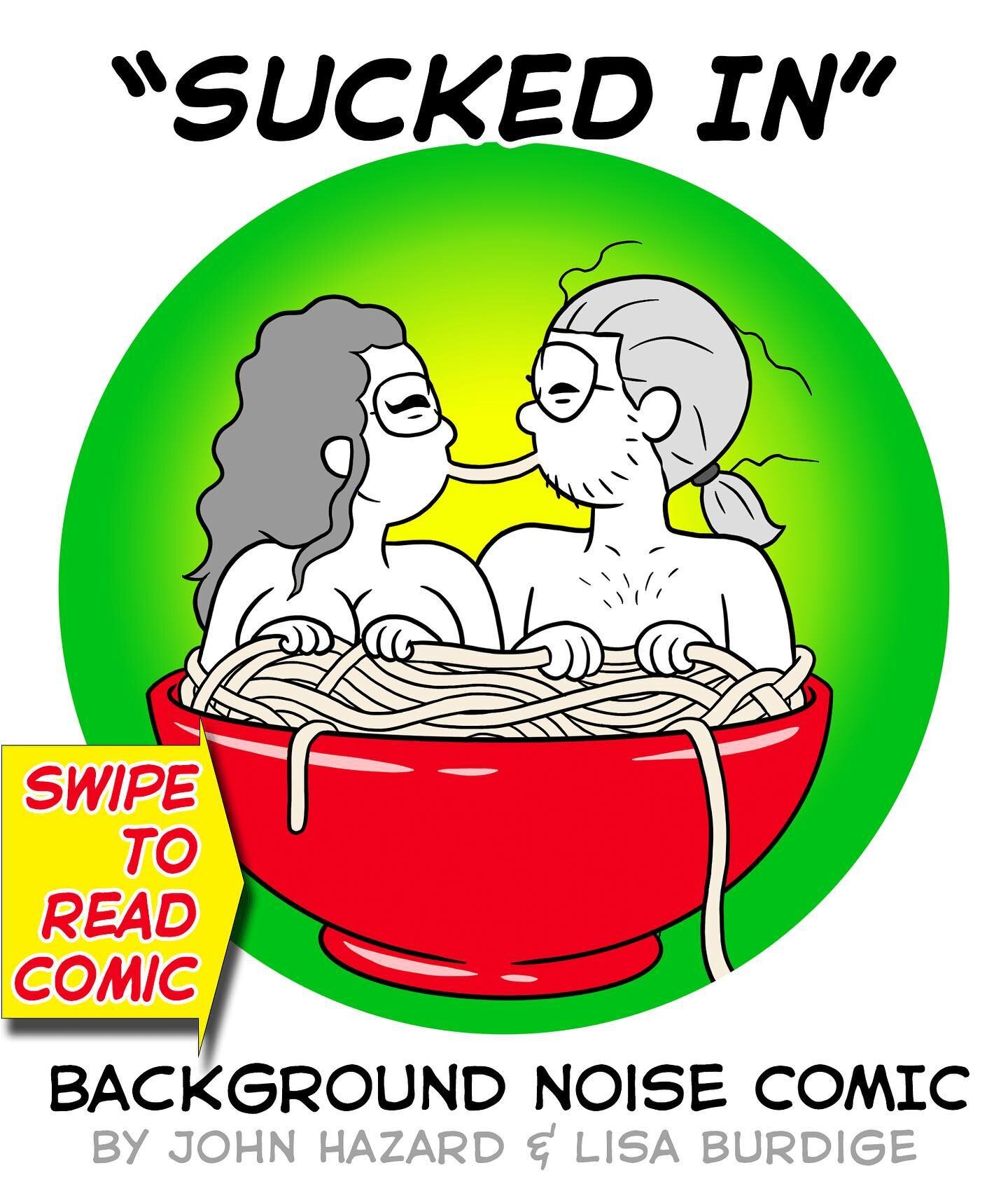 🍝 &ldquo;Sucked In&rdquo;
What&rsquo;s your recipe for spicing things up?😋
Diary Comic by @lisaburd &amp; @frankensteinsuperstar 
Follow Background Noise Comic on Webtoons, tip us on #KoFi, &amp; get masks and other swag in our shop, and iPhone STI