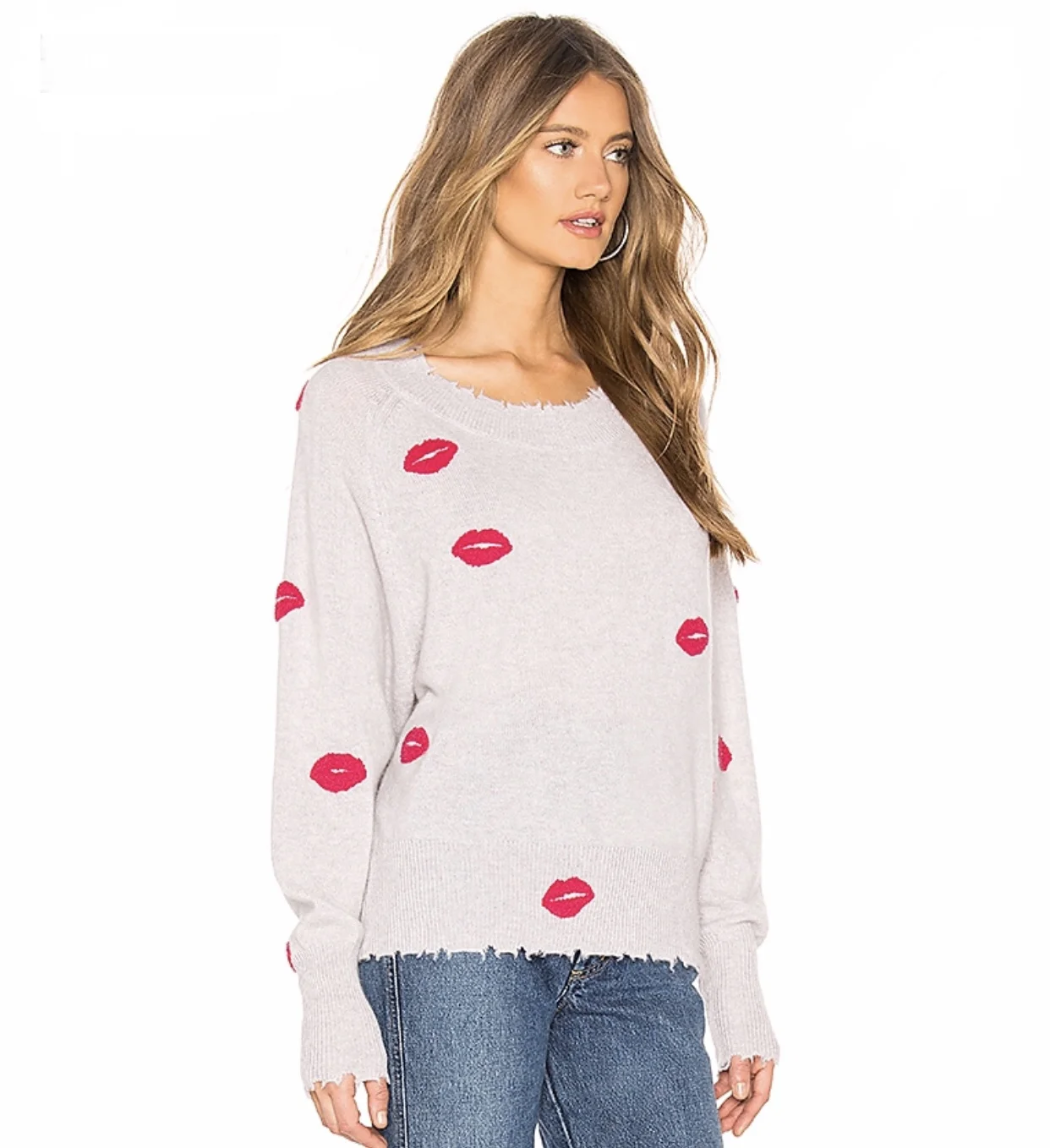 Cashmere 27 miles Malibu lips sweater 