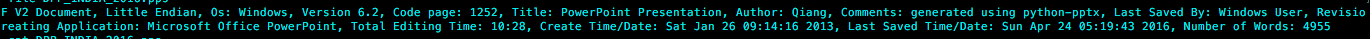 Example metadata from .pps leveraging CVE's