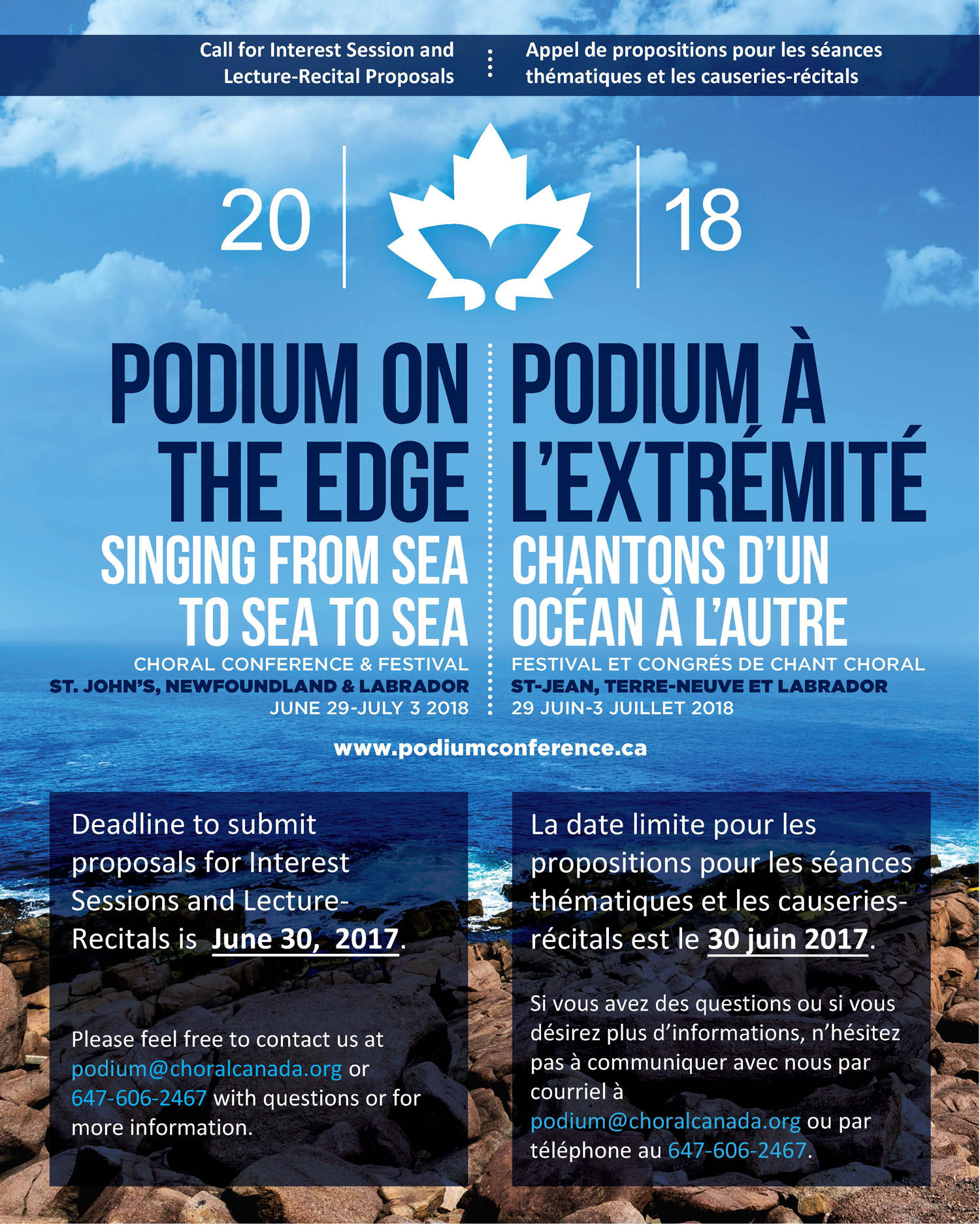 Podium 2018: Call for Interest Session and Lecture Recital Proposals