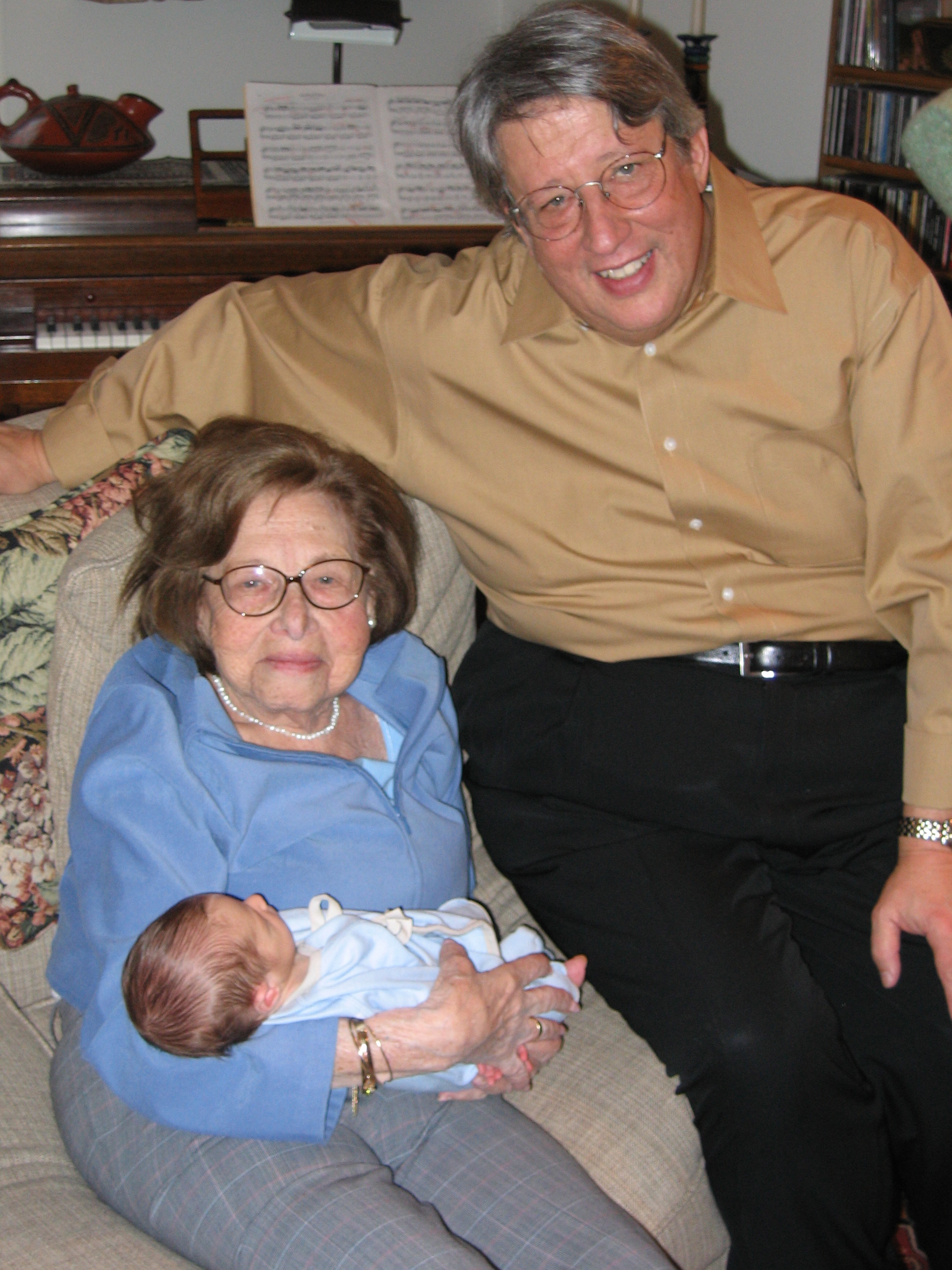 One of my favorite pictures ever - my father with his mother, Rose and my son
