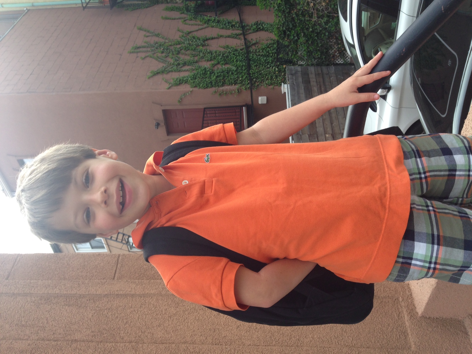 My son, on his last day of school in June