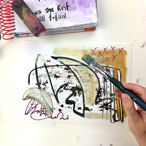 Layering over marks with paint. See the images below to see how things can change drastically with each layer. Don’t resign yourself to a failure if your substrate can handle another layer.