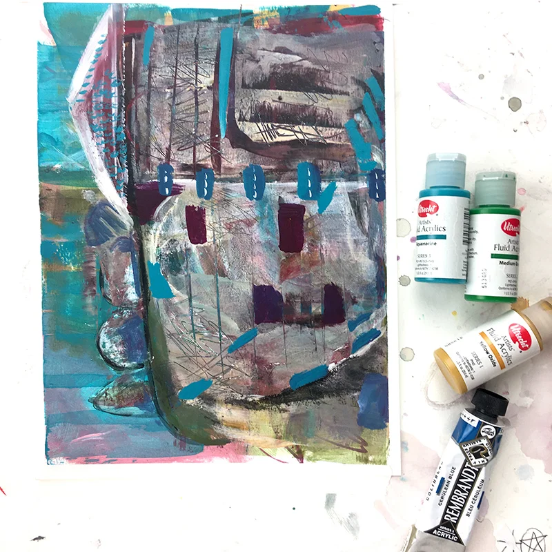 Last months painting exercise turned 90 degrees
