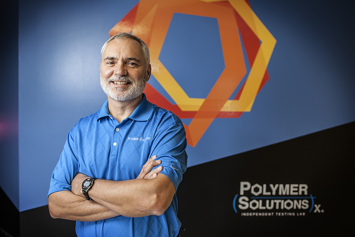 Executive portrait for Polymer Solutions in Blacksburg, VA.