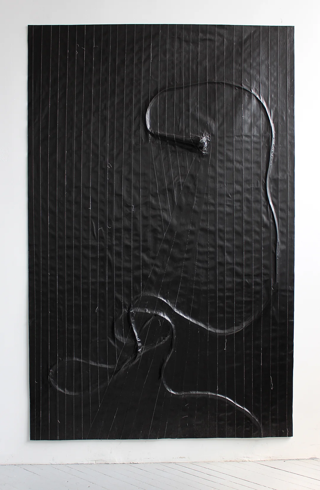 Study For a Microphone (Variation 3) , 2014, Gaffers tape, muslin, epoxy, 82'' x 53'' 