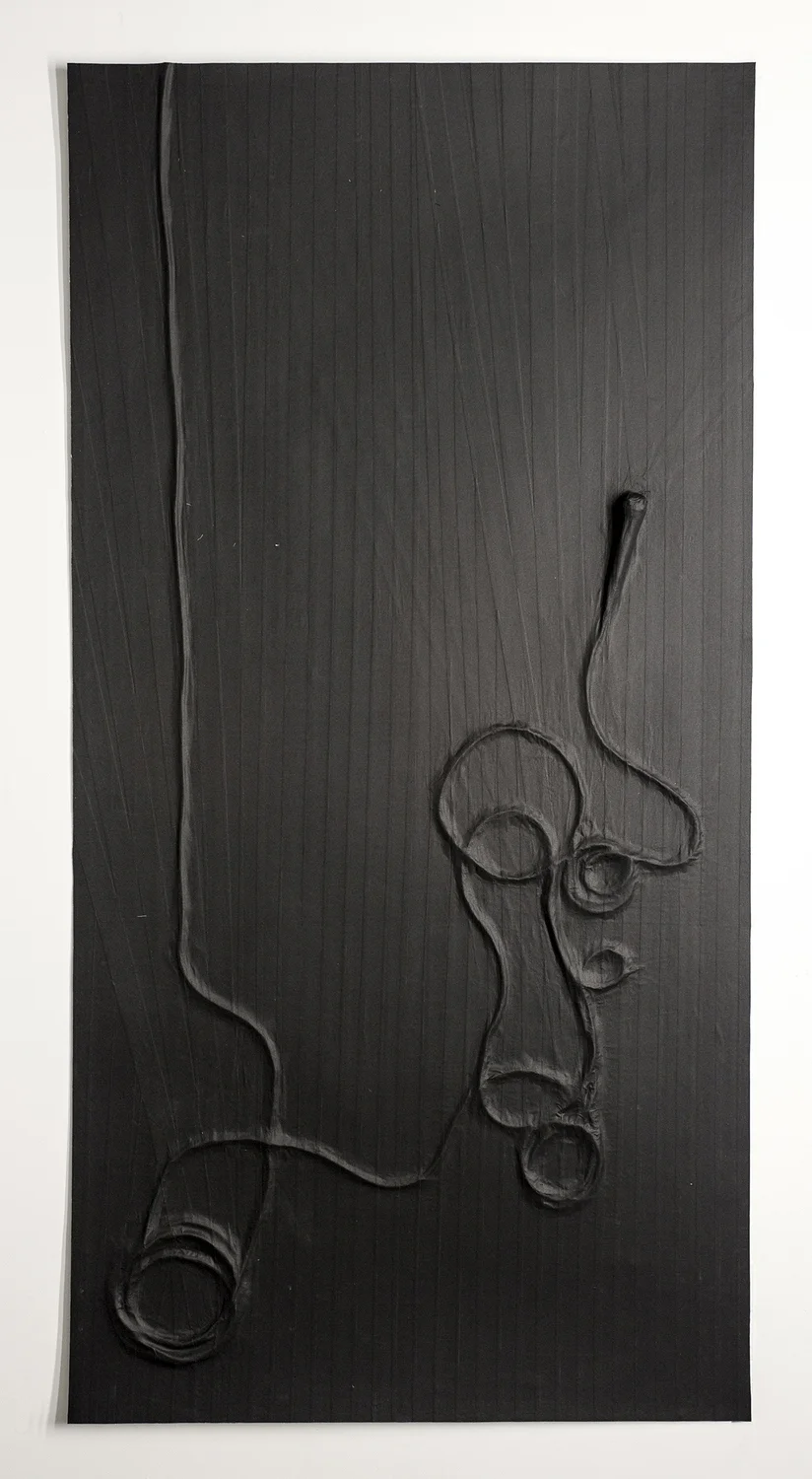 Study For a Microphone (Variation 4) , 2014, Gaffers tape, muslin, epoxy, 105'' x 53.5"
