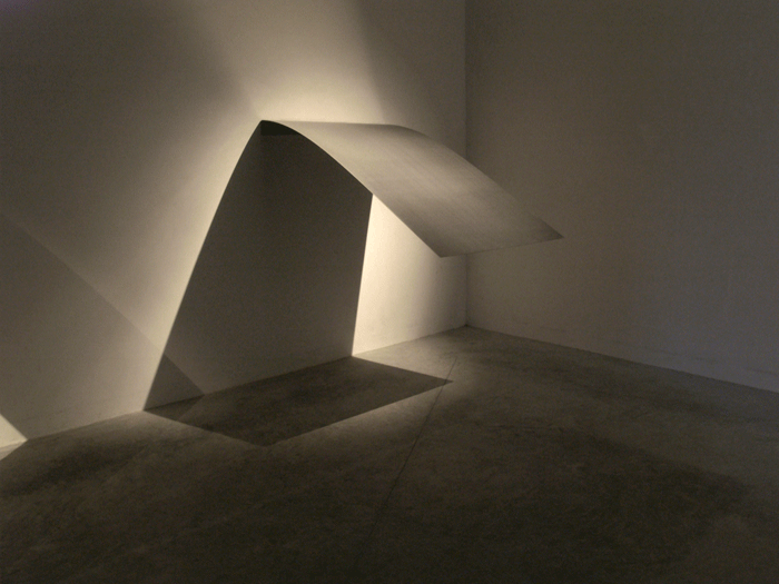 Tired Shelf (Wide), 2008, Stainless steel, 48'' x 29''