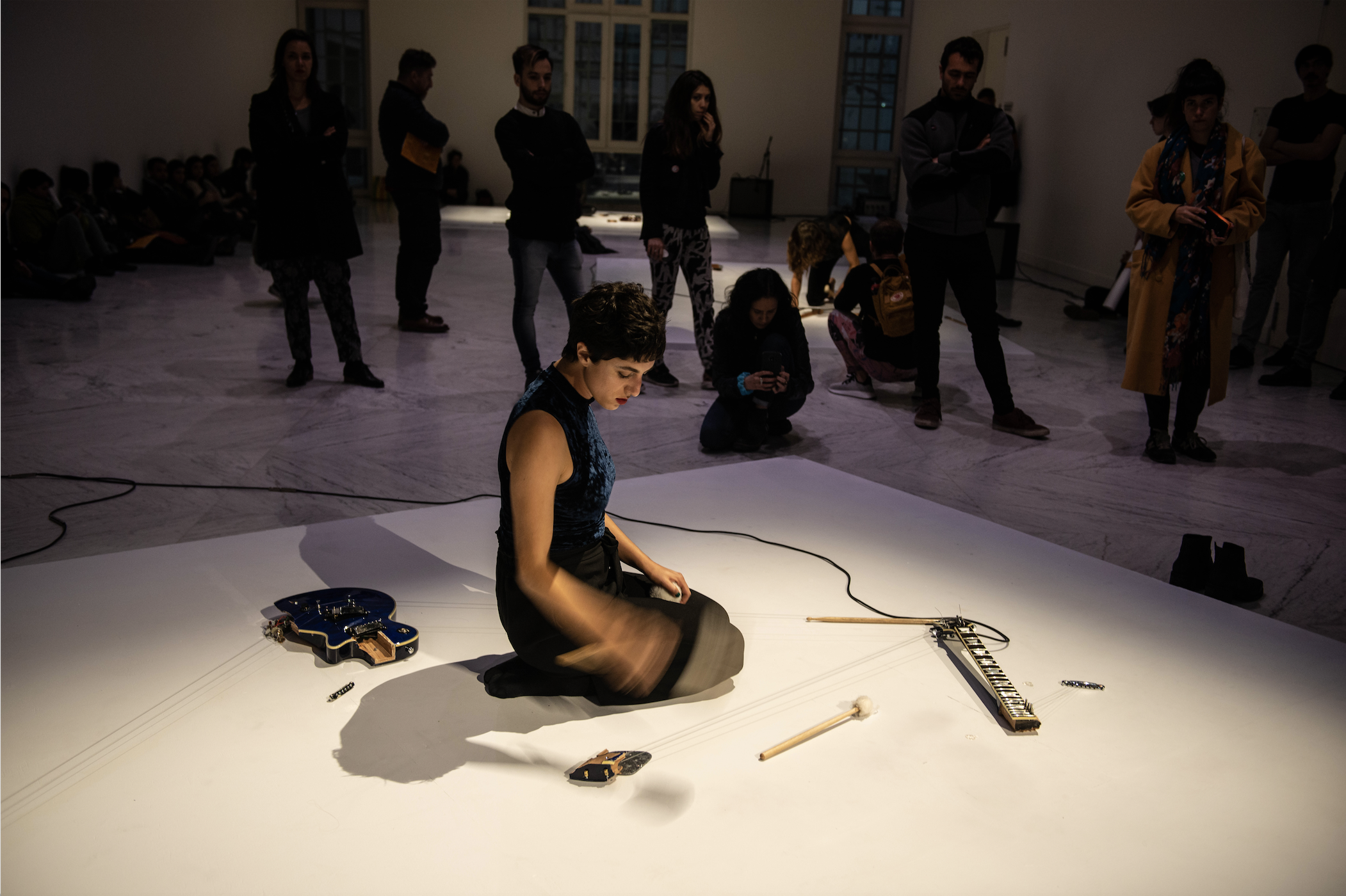 Performance on Melodies of Certain Damage (Opus 2), 2018. Image courtesy of Faena Art. Image by Jorge Miño.