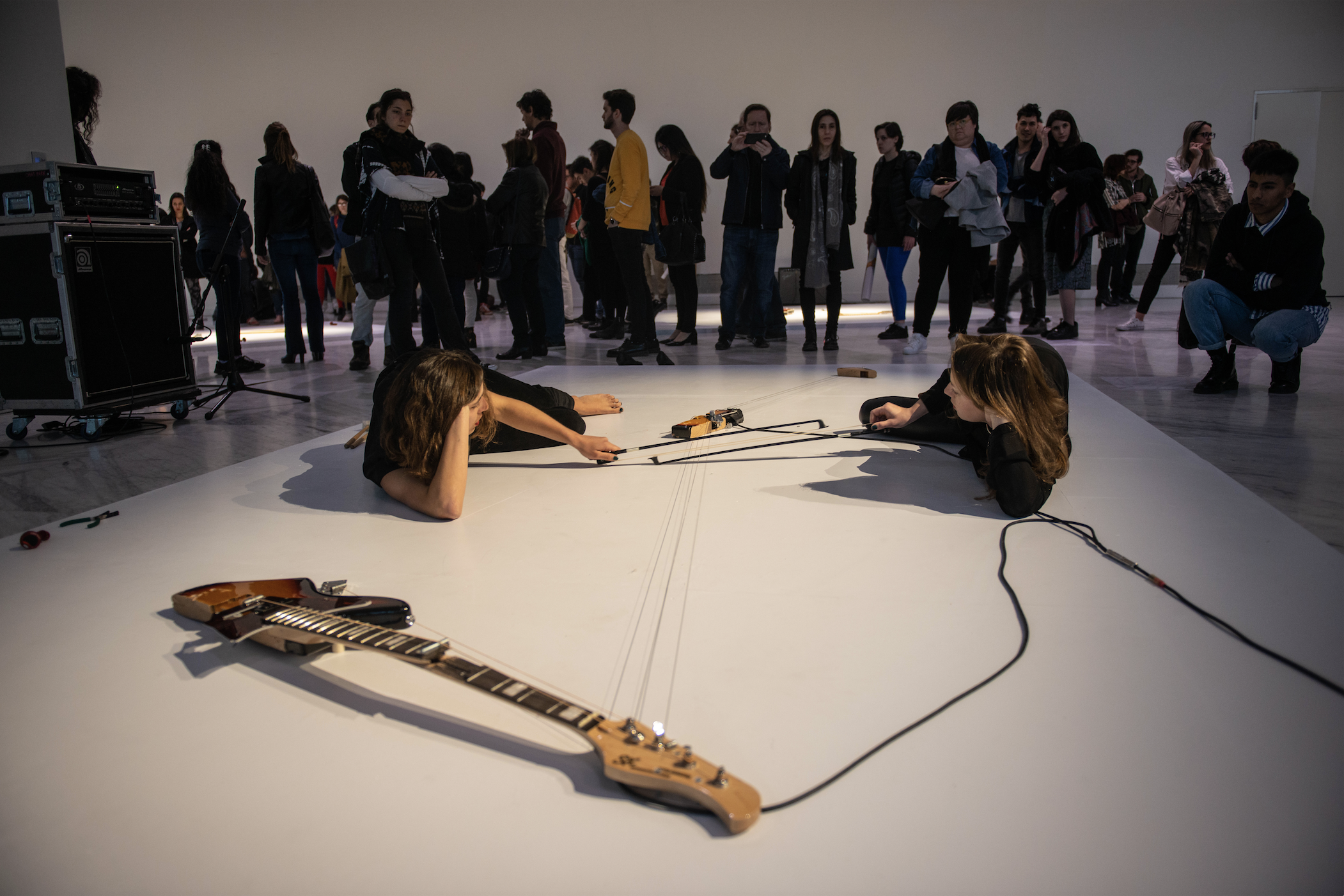 Performance on Melodies of Certain Damage (Opus 2), 2018. Image courtesy of Faena Art. Image by Jorge Miño.