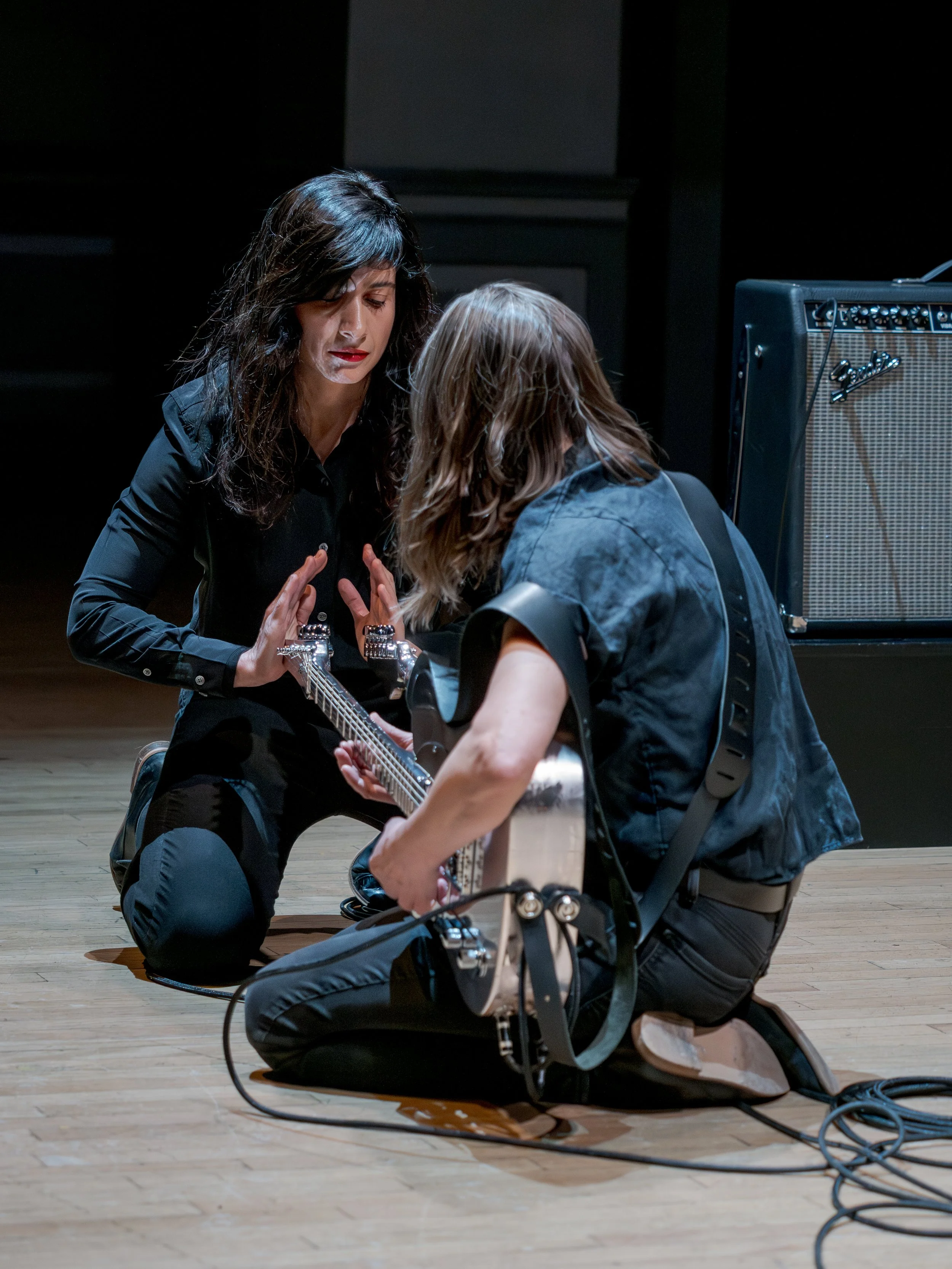 Untitled (Double Face), performance view at Roulette, 2026.
photo: Peter Gannushkin