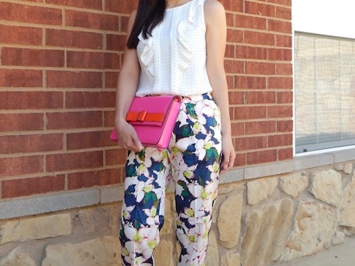 J Crew Drawstring Pant in Cove Floral