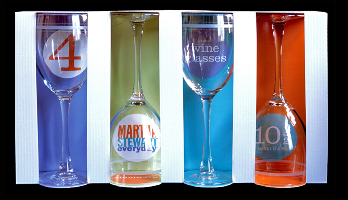 Martha Stewart Everyday for Kmart, Glassware Packaging