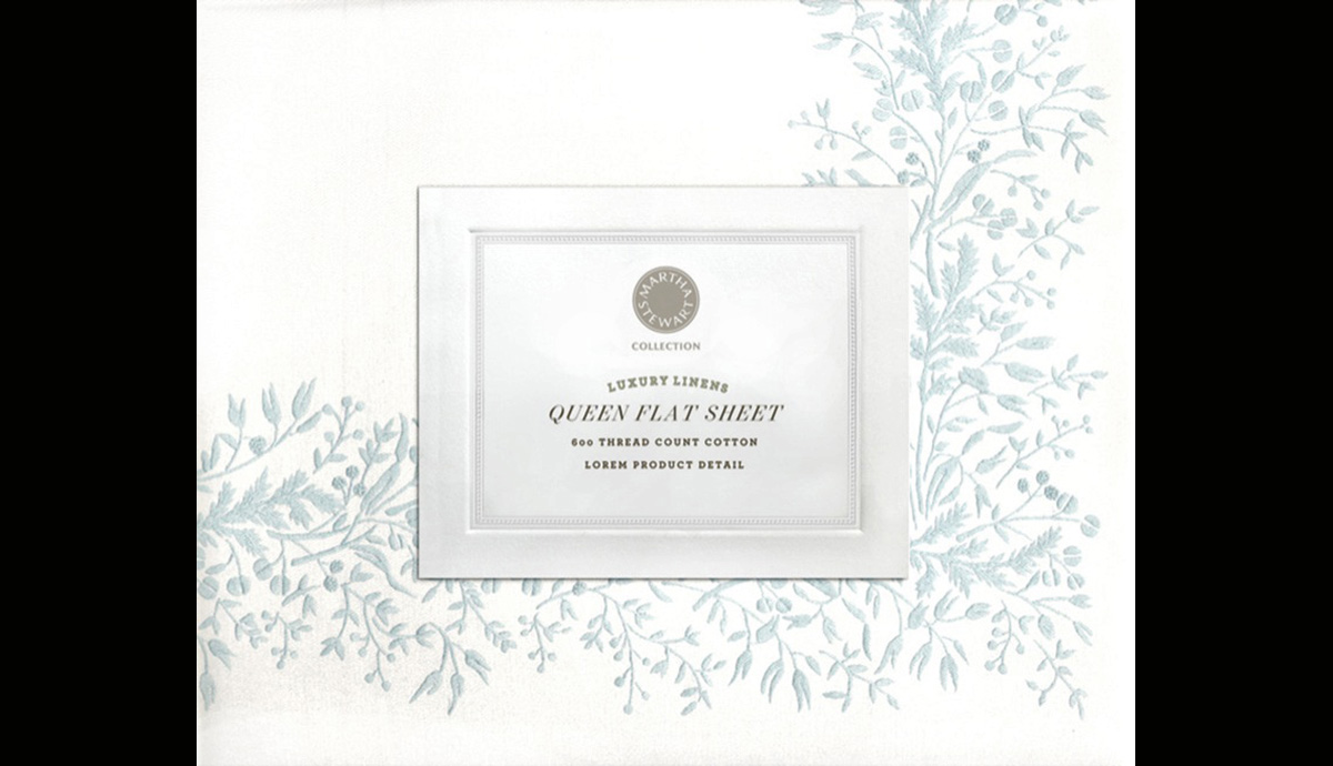 Martha Stewart Collection for Macy’s Sheet Packaging