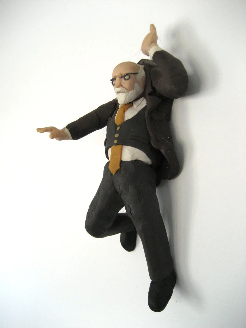 Freud in a suit synthetic modelling compound 7 x 4 x 2 in. 1994