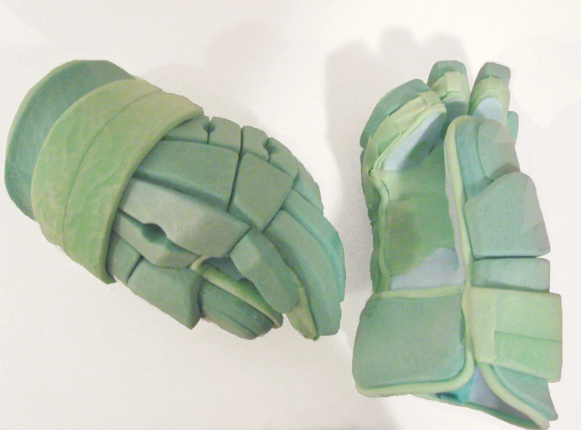 Hockey Gloves polystyrene and hot glue 6 x 10 x 6 in. 2002