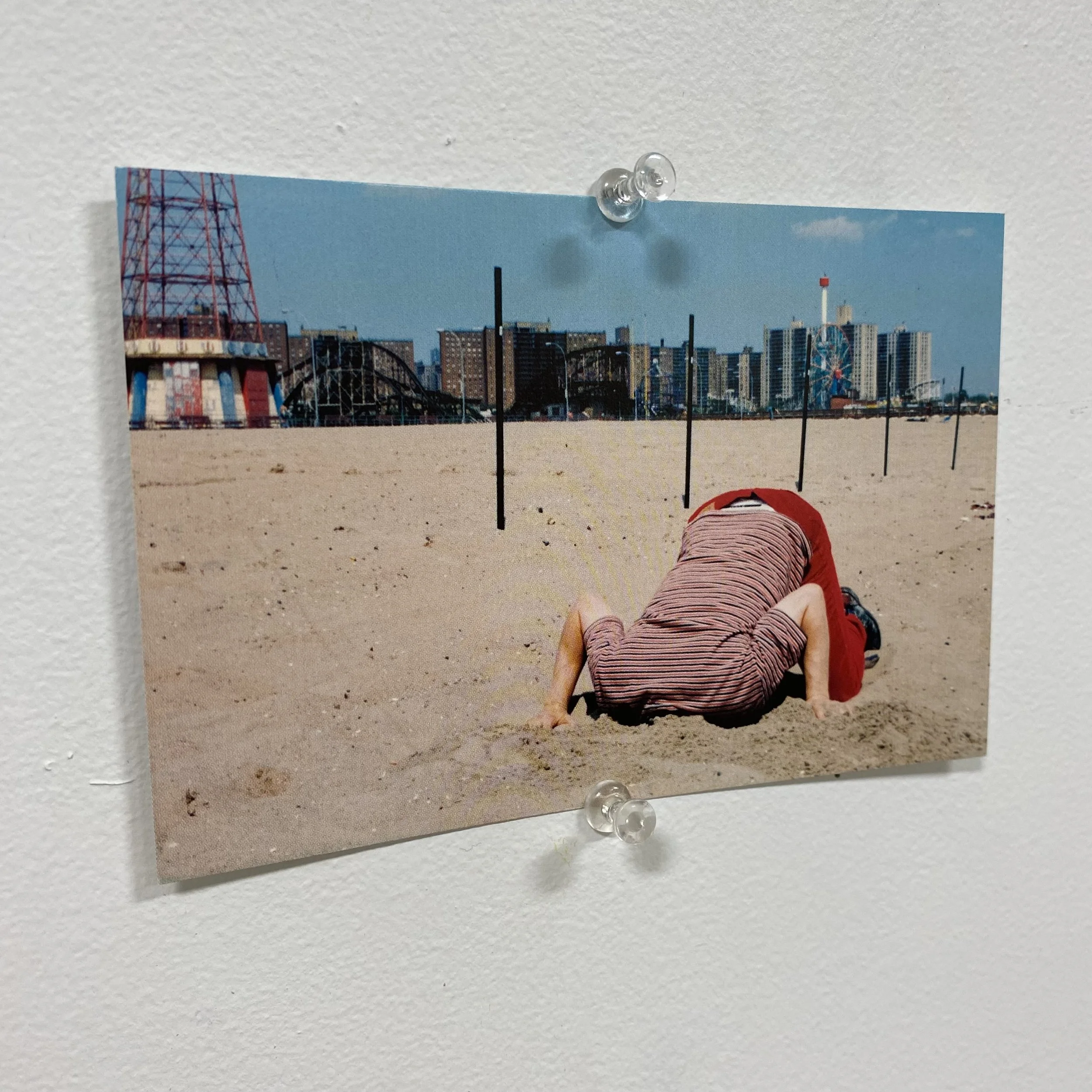  Michael Buckland   A Little Trip to Heaven , 1998  postcard  4 × 6” 