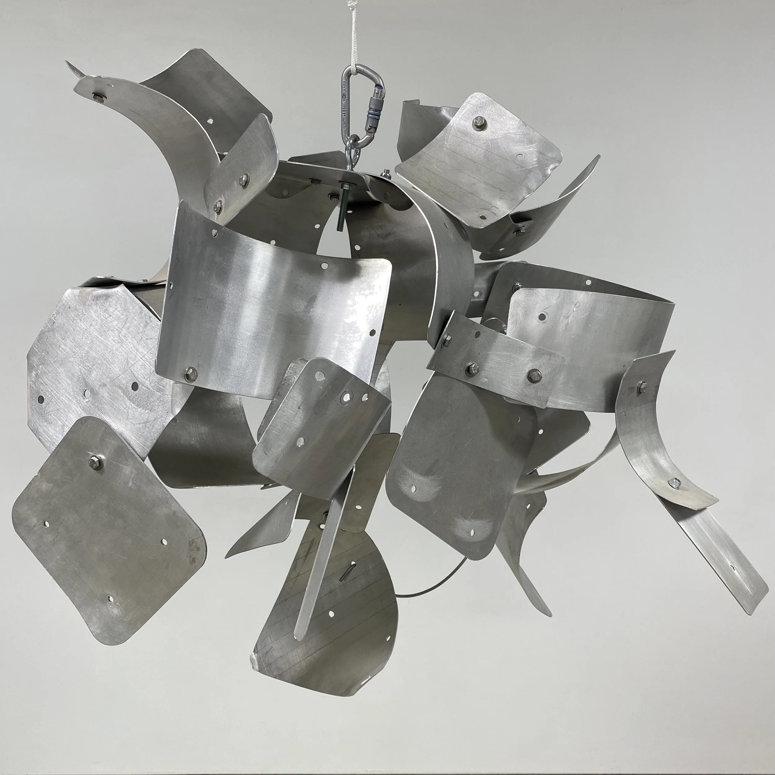  Hendrika Sonnenberg and Chris Hanson   Alternative Facts Bucket , 2022  Aluminum and steel  36 × 43 × 29” 
