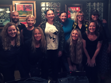 The 2017-18 Board at their September 2018 meeting at Palomino!
