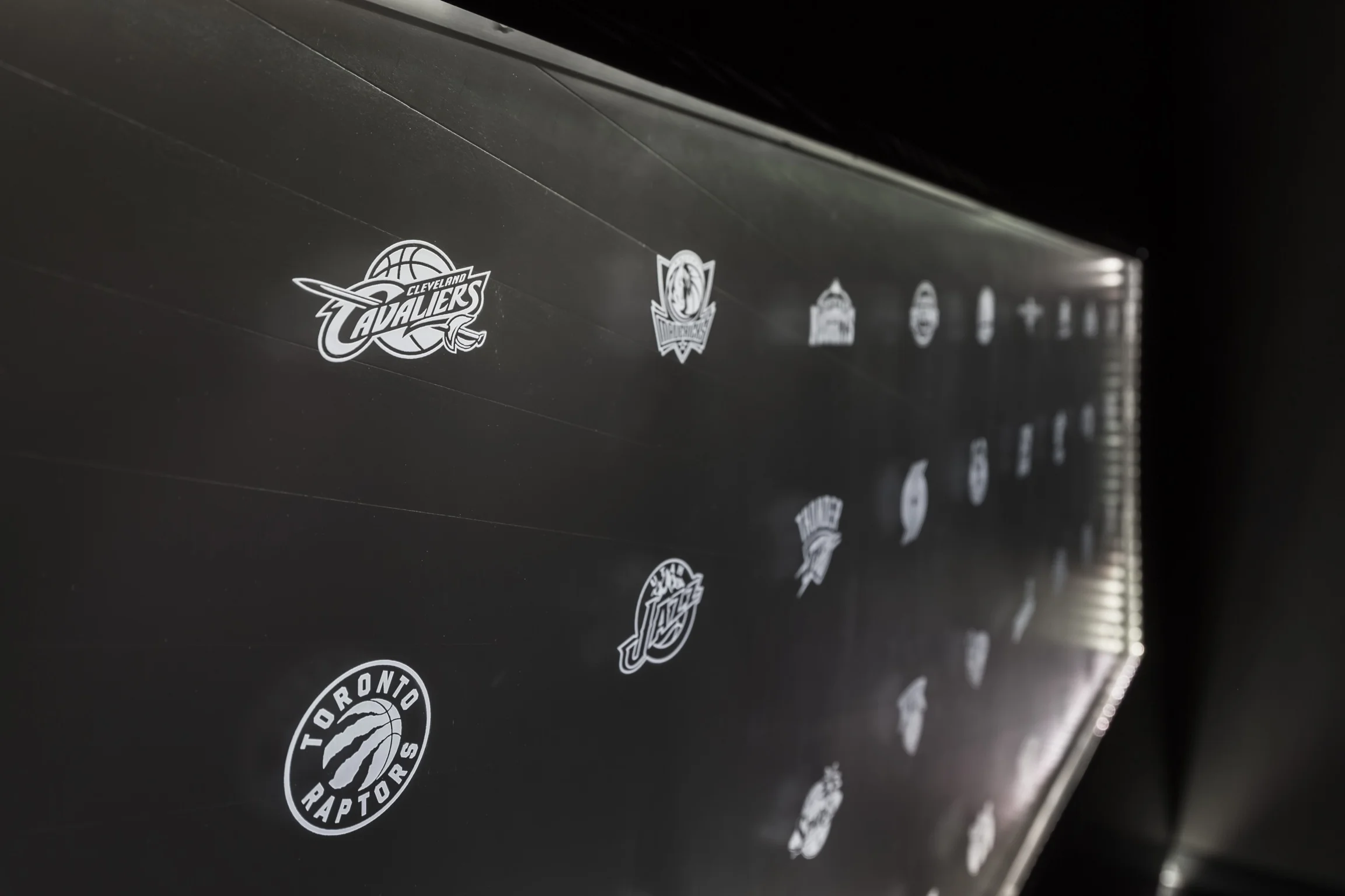 Laser-etched Team Logos.