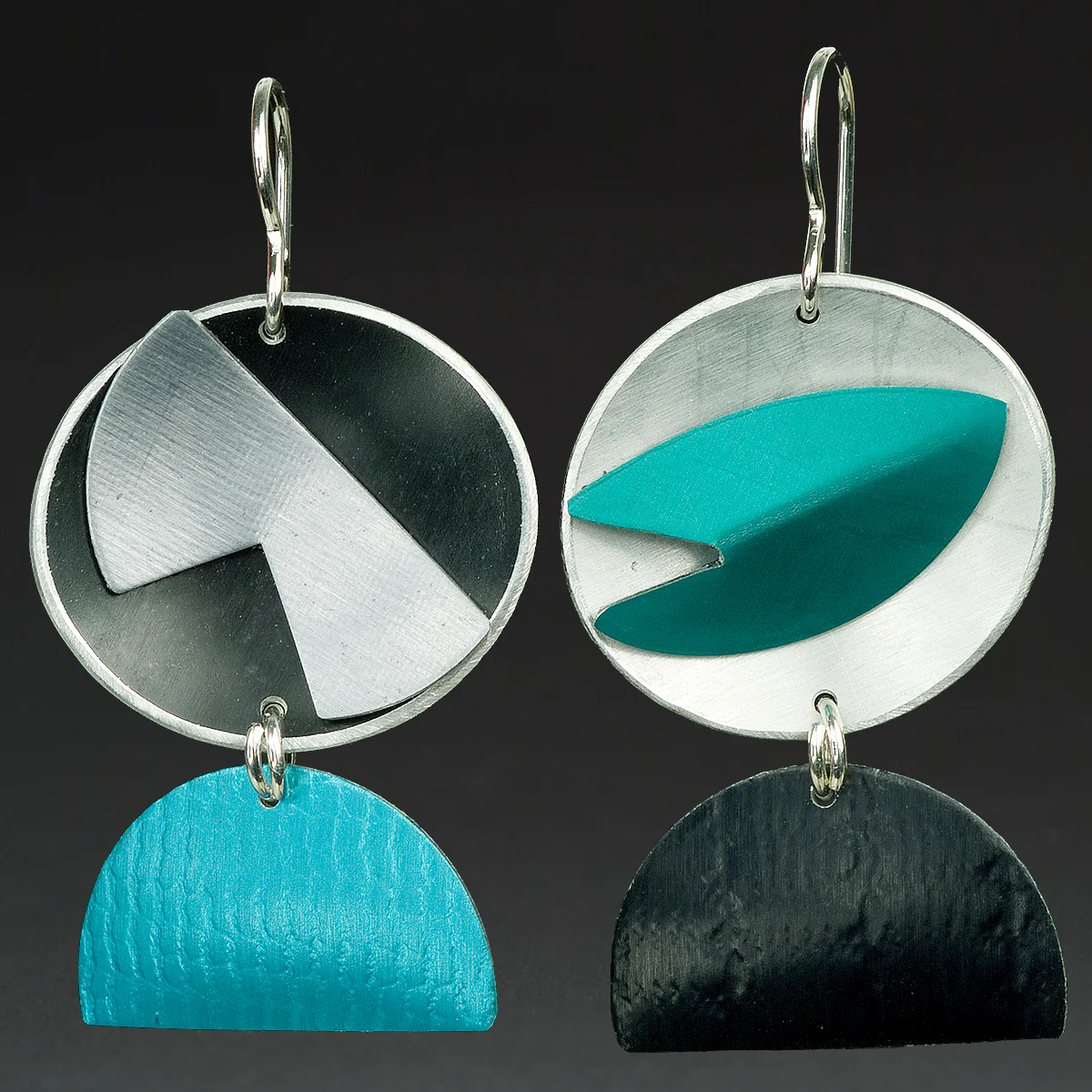 A - Black, Silver, Turquoise