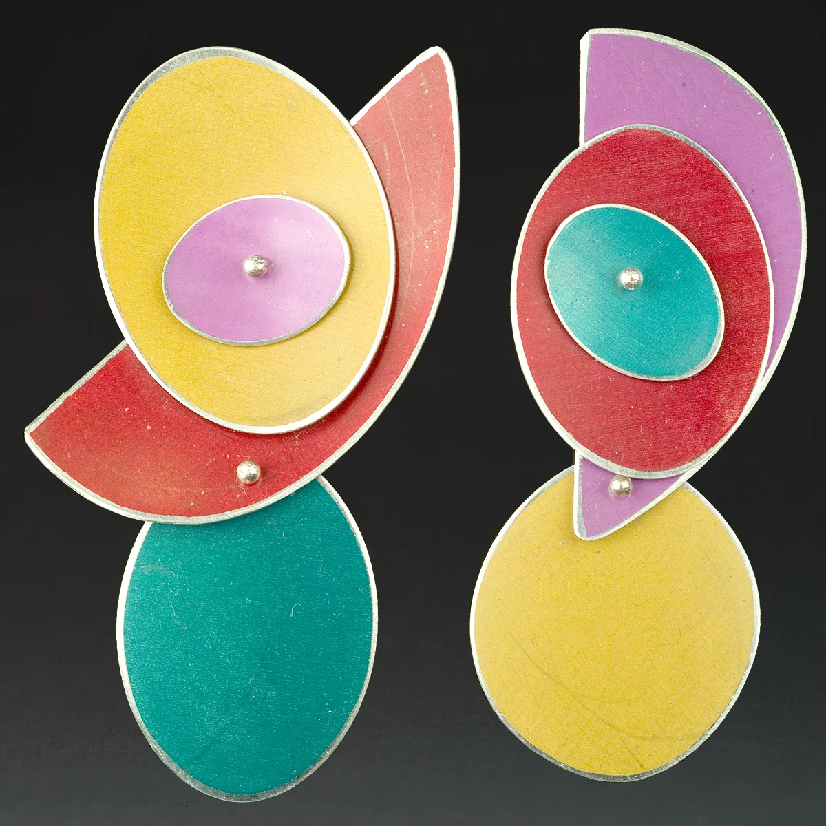 C- Gold, Fuchsia, Red, Turquoise
