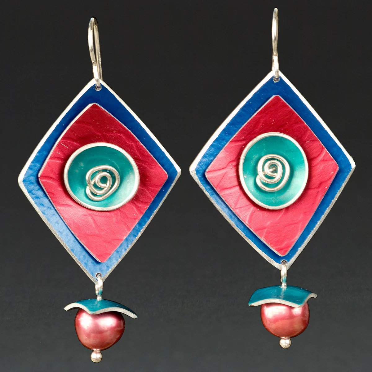 D - Royal, Red, Turquoise