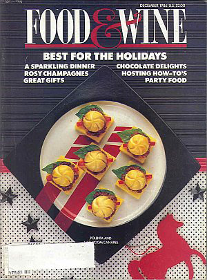 Food & Wine Magazine Dec. 1986
