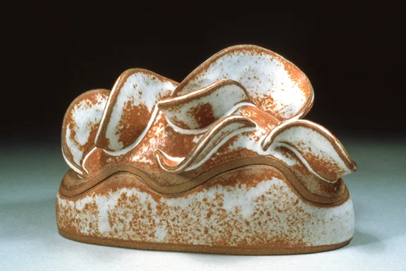 Stoneware box. 6" x 9" c 1980