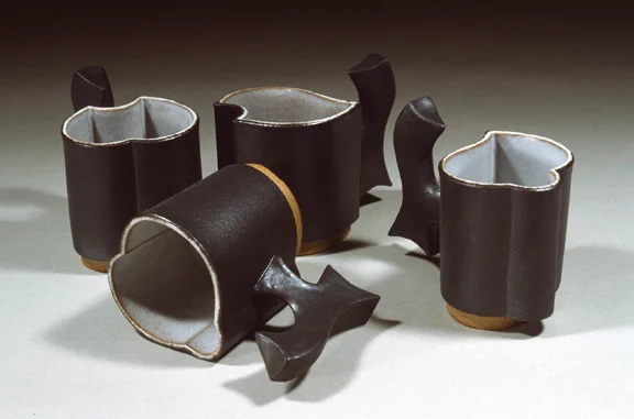 Stoneware Mugs: Handbuilt. c 1978