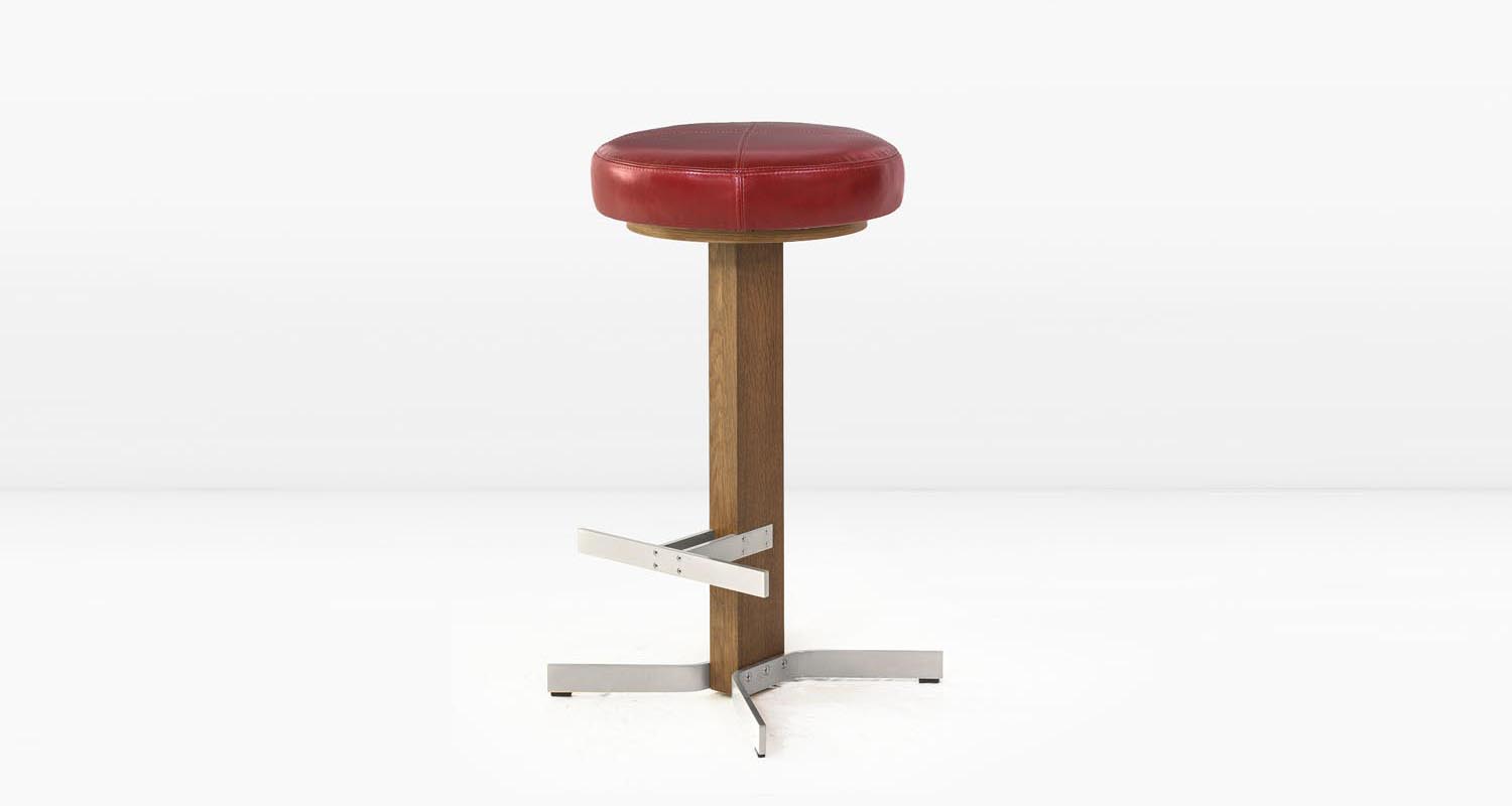  Nickel base and red leather seat 