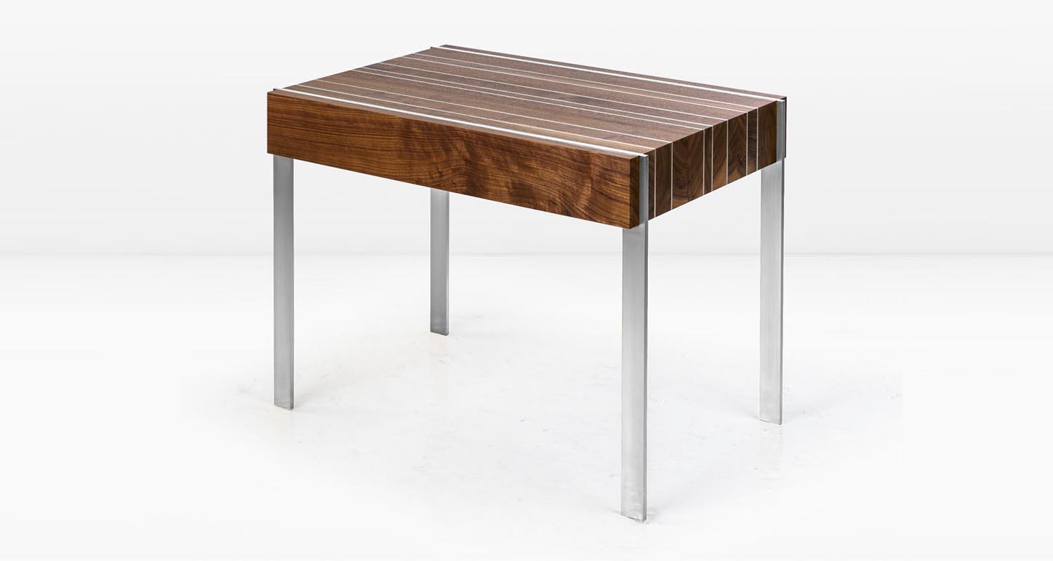  American Black Walnut and Stainless Steel legs &amp; inlay 