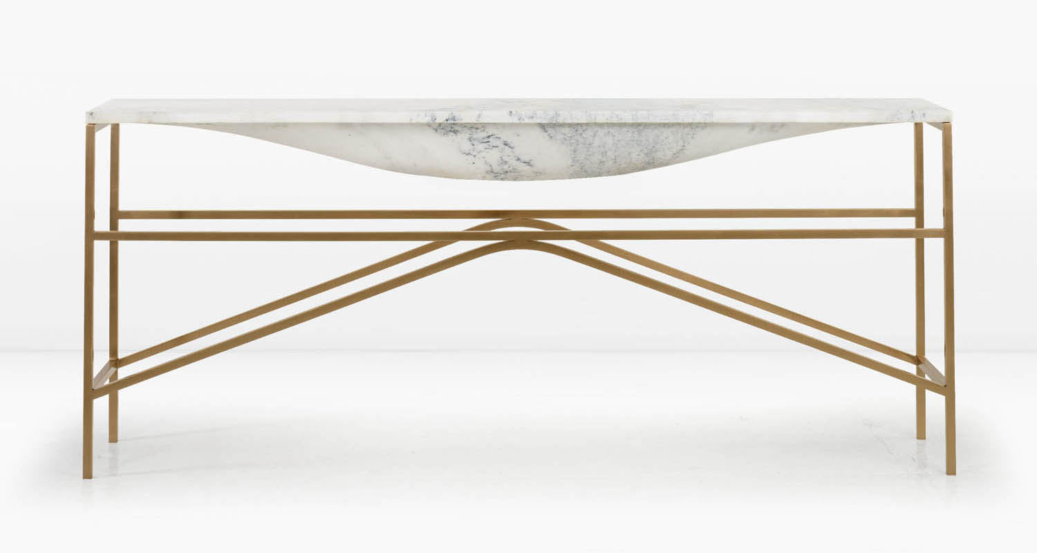 Statuary Marble top and Solid Silicon Bronze base