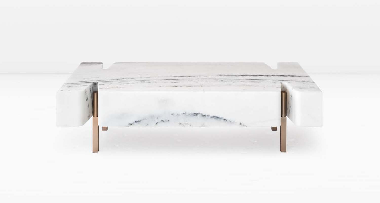 Statuary Marble top and Solid Silicon Bronze base