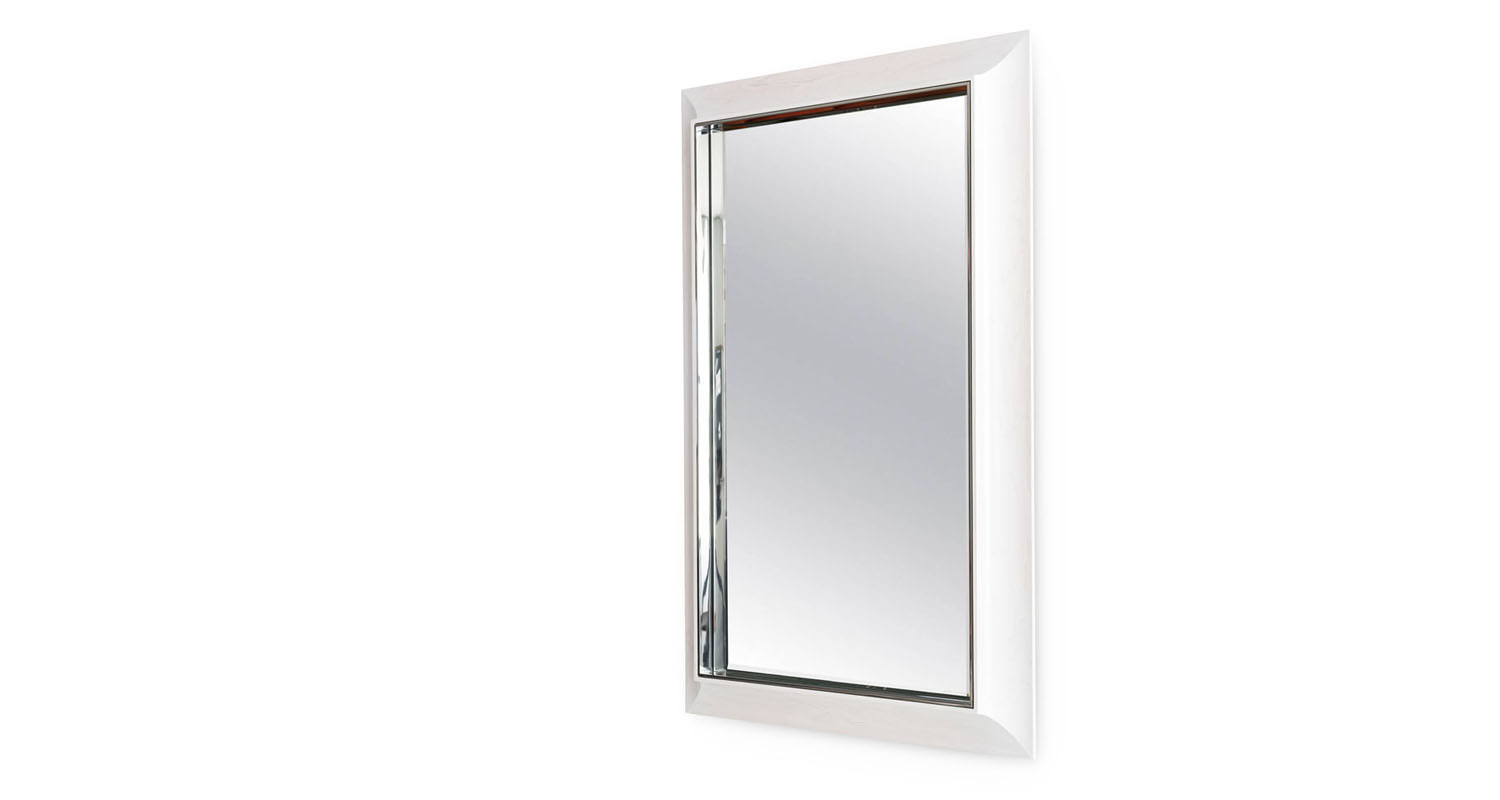  Mirror-polished Stainless Steel with White Stained Maple outer frame 