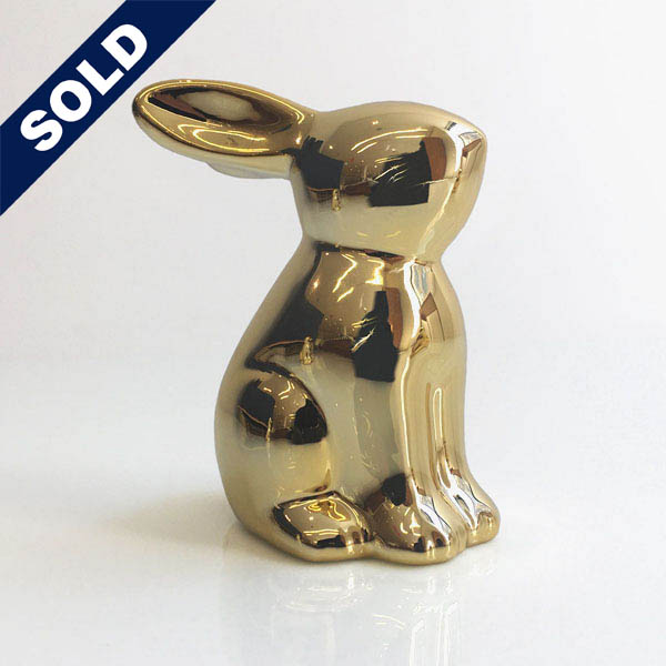 Gold Bunny Figurines