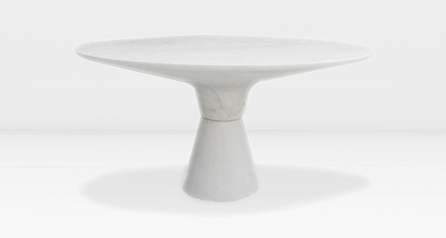  White marble top and base 