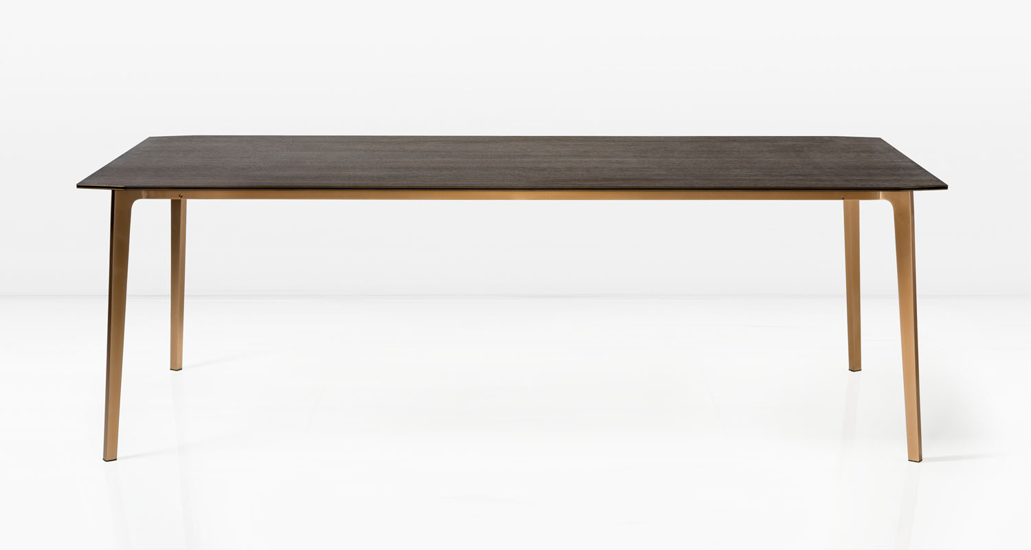 Silicon Bronze base with Dark Fumed White Oak top