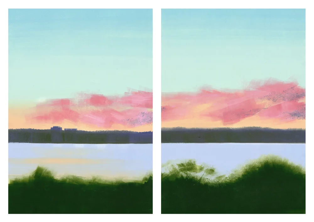 Low Pink Clouds