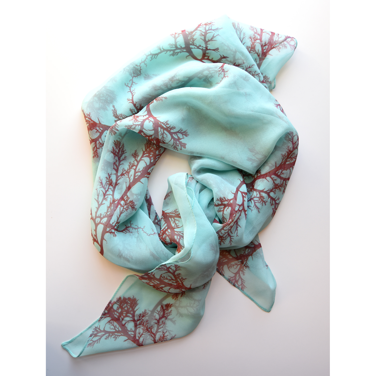printed onto 100% silk & made into scarves