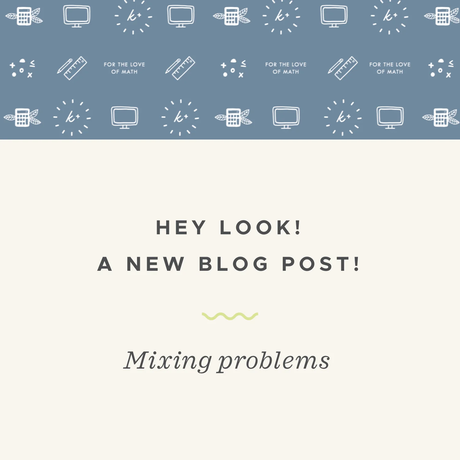 Mixing problems for differential equations