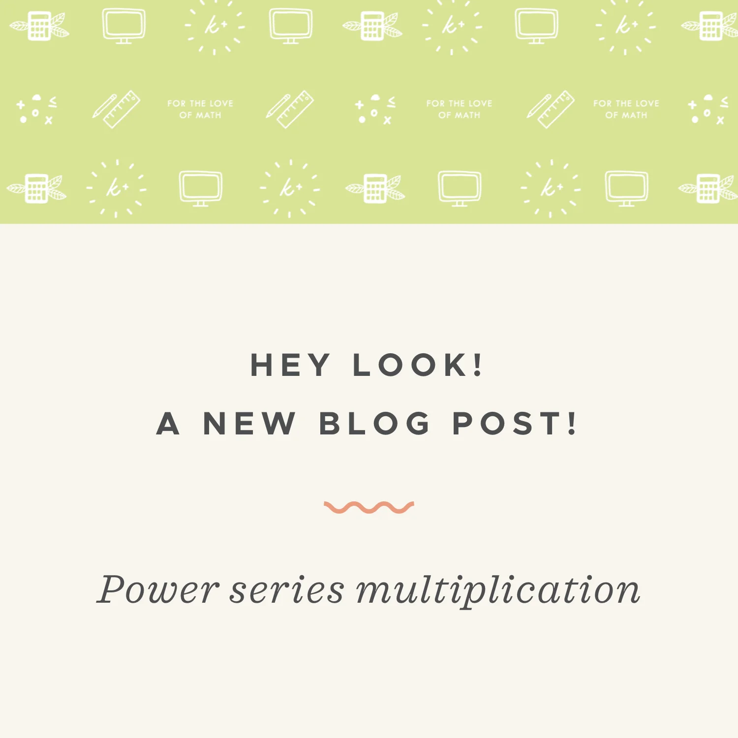 Power series multiplication to find the product of power series